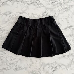 Black Pleated Mini Skirt
